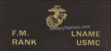 Brown USMC leather badges